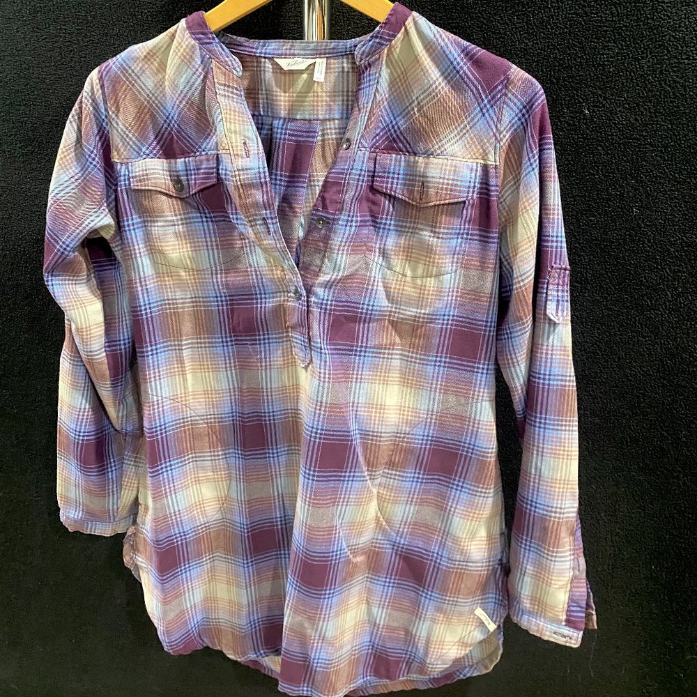 WOOLRICH | Plaid Long Sleeve Roll Tab Tunic